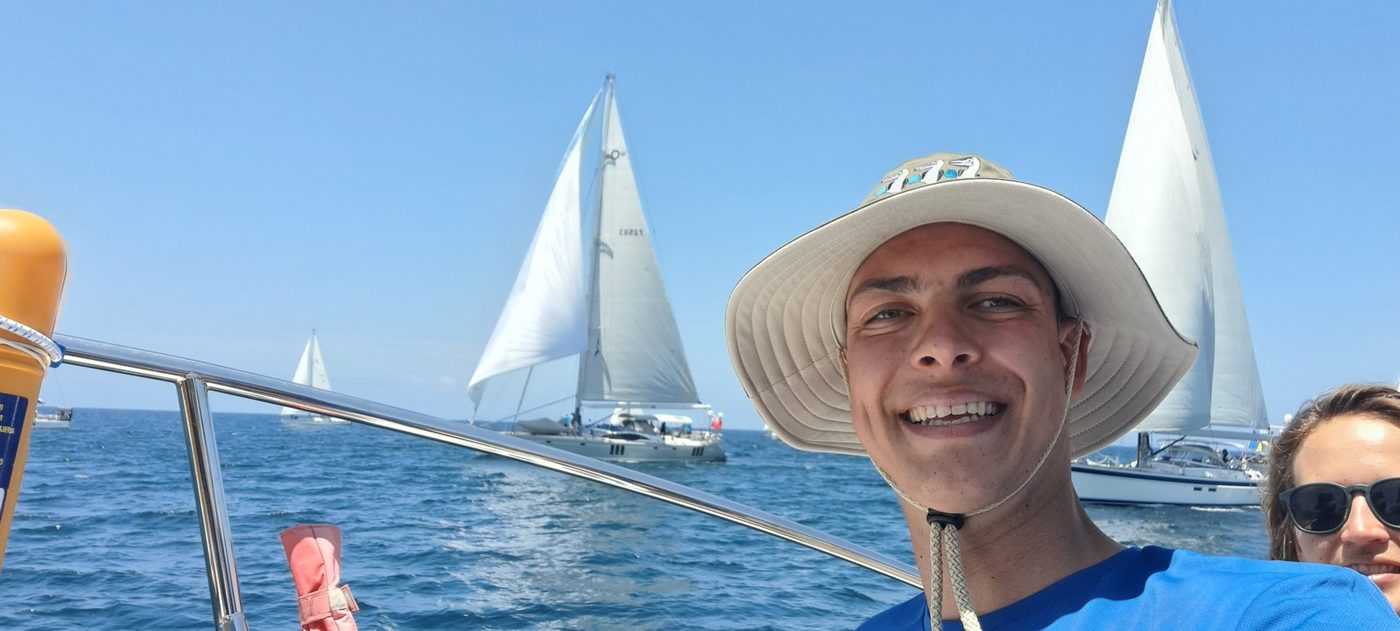 Nevil Santschi an Bord